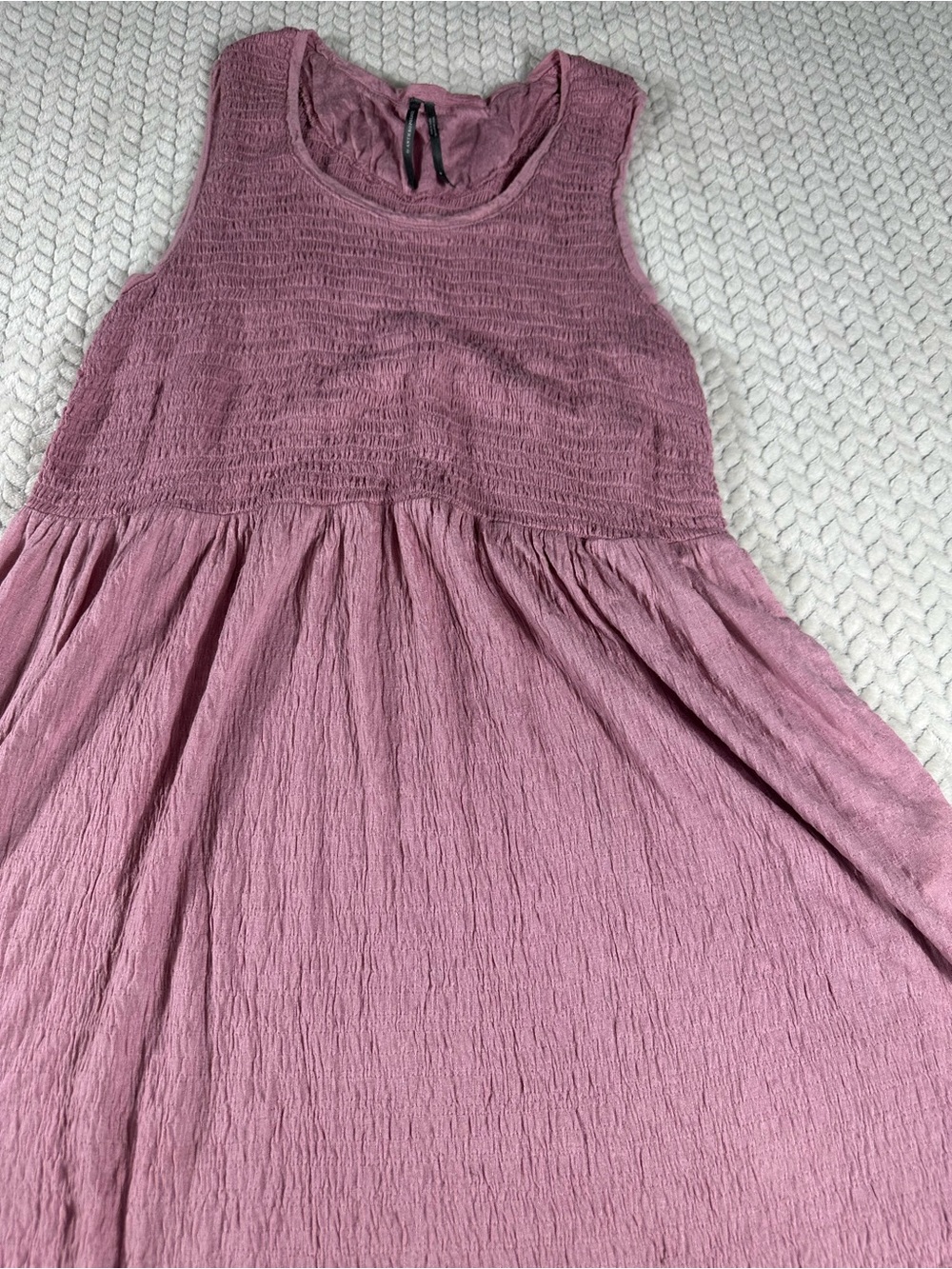 Anthropologie Riley Mauve Smocked Tank Tunic/ Dress- Women’s Medium